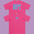 Gallery Dept. Arch Logo Short Sleeve T-Shirt - Pink/Cyan